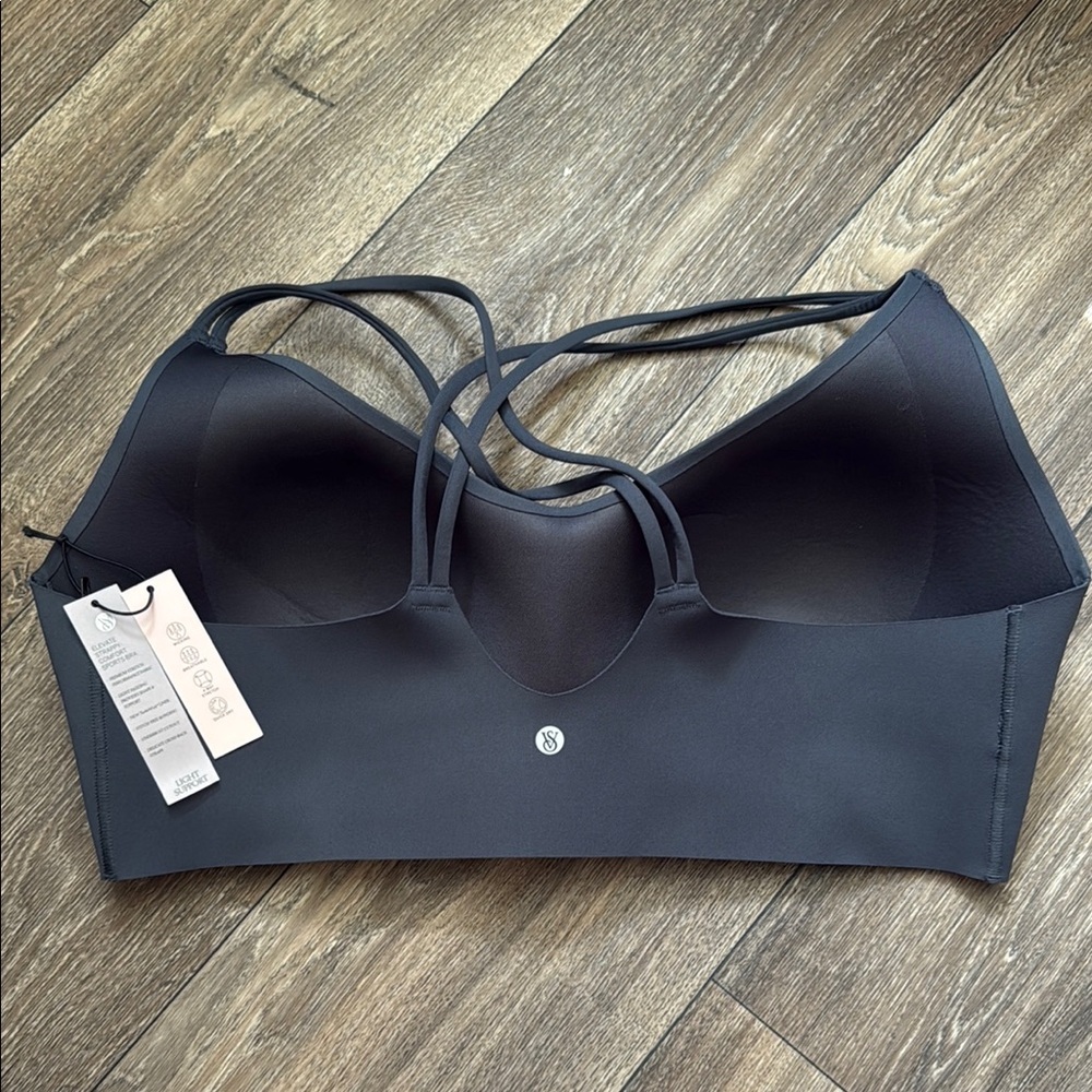 Victoria’s Secret Sport Gray VSX Elevate Strappy-Comfort Sports Bra NWT - Picture 3 of 5